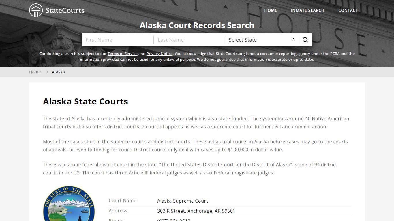 Alaska Court Records - AK State Courts