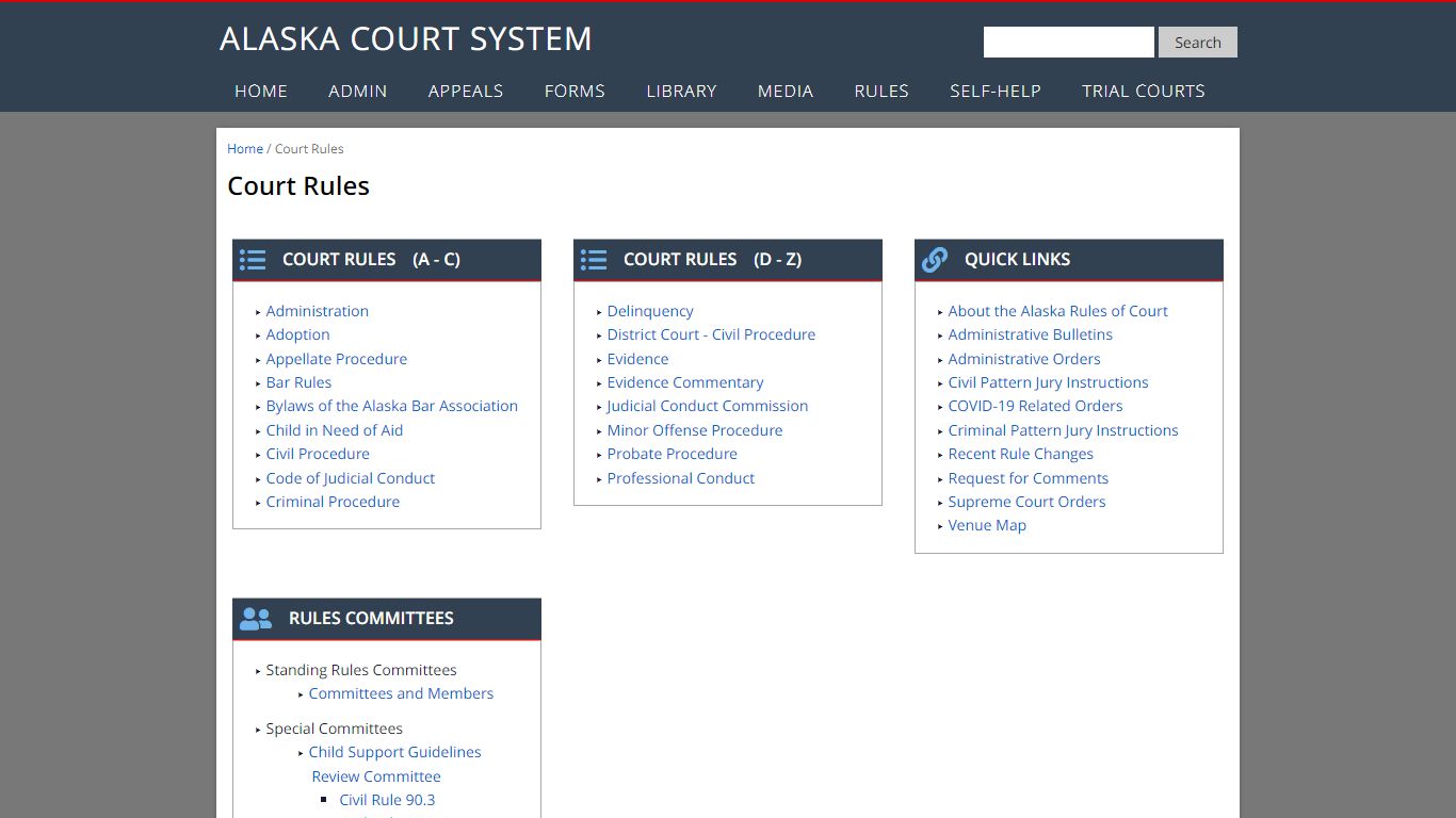 Court Rules - Alaska Court System